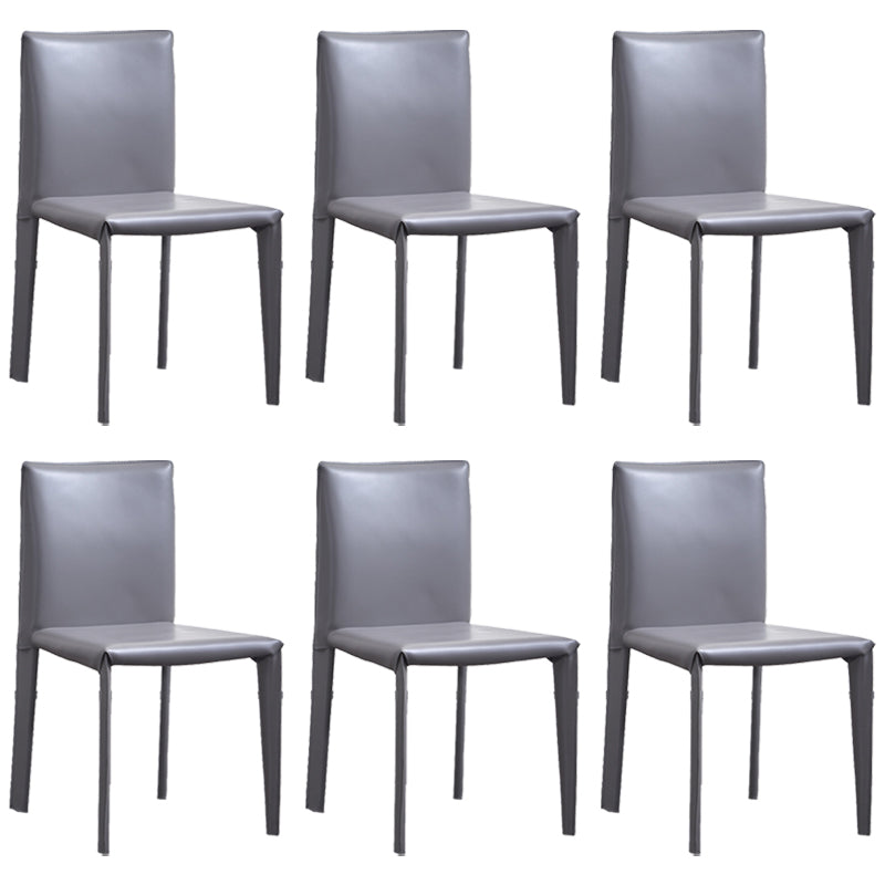 Chaise d'appoint moderne et Simple, en Faux cuir, sans accoudoirs, pour salle à manger, chambre à coucher