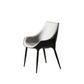 Faux Leather Kitchen Chair Metal Base Dining Chair for Living Room Black-Gray 1 Piece Clearhalo 'Dining Chairs' 'Dining Tables & Seating' 'dining_chair' 'furn' 'furn_dining_chair' 'Furniture' 'Kitchen & Dining Furniture' 7028747