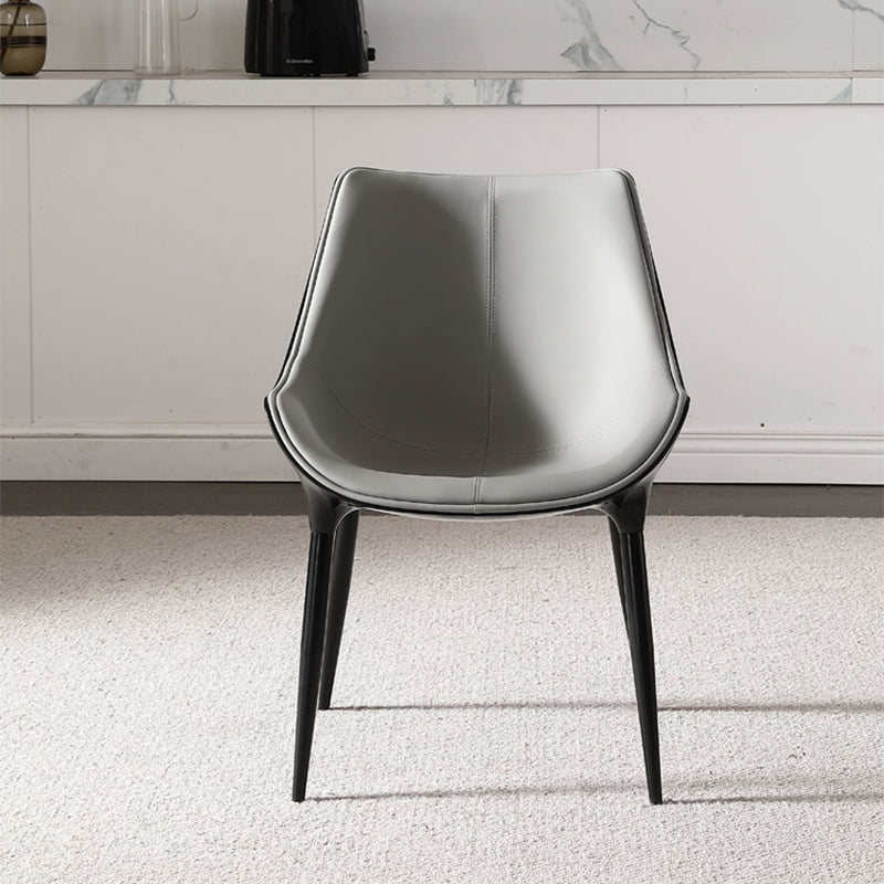 Faux Leather Kitchen Chair Metal Base Dining Chair for Living Room Clearhalo 'Dining Chairs' 'Dining Tables & Seating' 'dining_chair' 'furn' 'furn_dining_chair' 'Furniture' 'Kitchen & Dining Furniture' 7028750
