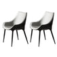 Faux Leather Kitchen Chair Metal Base Dining Chair for Living Room Black-Gray 2 Piece Set Clearhalo 'Dining Chairs' 'Dining Tables & Seating' 'dining_chair' 'furn' 'furn_dining_chair' 'Furniture' 'Kitchen & Dining Furniture' 7028753