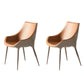 Faux Leather Kitchen Chair Metal Base Dining Chair for Living Room Beige 2 Piece Set Clearhalo 'Dining Chairs' 'Dining Tables & Seating' 'dining_chair' 'furn' 'furn_dining_chair' 'Furniture' 'Kitchen & Dining Furniture' 7028756
