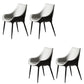 Faux Leather Kitchen Chair Metal Base Dining Chair for Living Room Black-Gray 4 Piece Set Clearhalo 'Dining Chairs' 'Dining Tables & Seating' 'dining_chair' 'furn' 'furn_dining_chair' 'Furniture' 'Kitchen & Dining Furniture' 7028758