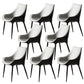 Faux Leather Kitchen Chair Metal Base Dining Chair for Living Room Black-Gray 8 Piece Set Clearhalo 'Dining Chairs' 'Dining Tables & Seating' 'dining_chair' 'furn' 'furn_dining_chair' 'Furniture' 'Kitchen & Dining Furniture' 7028768