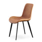 Industrial Style Side Chair Faux Leather Side Dining Chair with Metal Base Orange Yellow 1 Piece Clearhalo 'Dining Chairs' 'Dining Tables & Seating' 'dining_chair' 'furn' 'furn_dining_chair' 'Furniture' 'Kitchen & Dining Furniture' 7028793