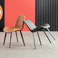 Industrial Style Side Chair Faux Leather Side Dining Chair with Metal Base Clearhalo 'Dining Chairs' 'Dining Tables & Seating' 'dining_chair' 'furn' 'furn_dining_chair' 'Furniture' 'Kitchen & Dining Furniture' 7028794