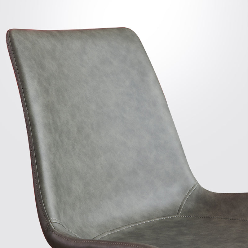 Industrial Style Side Chair Faux Leather Side Dining Chair with Metal Base Clearhalo 'Dining Chairs' 'Dining Tables & Seating' 'dining_chair' 'furn' 'furn_dining_chair' 'Furniture' 'Kitchen & Dining Furniture' 7028803