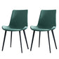 Industrial Style Side Chair Faux Leather Side Dining Chair with Metal Base Green 2 Piece Set Clearhalo 'Dining Chairs' 'Dining Tables & Seating' 'dining_chair' 'furn' 'furn_dining_chair' 'Furniture' 'Kitchen & Dining Furniture' 7028809