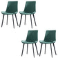 Industrial Style Side Chair Faux Leather Side Dining Chair with Metal Base Green 4 Piece Set Clearhalo 'Dining Chairs' 'Dining Tables & Seating' 'dining_chair' 'furn' 'furn_dining_chair' 'Furniture' 'Kitchen & Dining Furniture' 7028817
