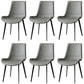 Industrial Style Side Chair Faux Leather Side Dining Chair with Metal Base Grey 6 Piece Set Clearhalo 'Dining Chairs' 'Dining Tables & Seating' 'dining_chair' 'furn' 'furn_dining_chair' 'Furniture' 'Kitchen & Dining Furniture' 7028821