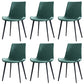 Industrial Style Side Chair Faux Leather Side Dining Chair with Metal Base Green 6 Piece Set Clearhalo 'Dining Chairs' 'Dining Tables & Seating' 'dining_chair' 'furn' 'furn_dining_chair' 'Furniture' 'Kitchen & Dining Furniture' 7028825