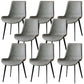 Industrial Style Side Chair Faux Leather Side Dining Chair with Metal Base Grey 8 Piece Set Clearhalo 'Dining Chairs' 'Dining Tables & Seating' 'dining_chair' 'furn' 'furn_dining_chair' 'Furniture' 'Kitchen & Dining Furniture' 7028829
