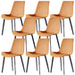 Industrial Style Side Chair Faux Leather Side Dining Chair with Metal Base Orange 8 Piece Set Clearhalo 'Dining Chairs' 'Dining Tables & Seating' 'dining_chair' 'furn' 'furn_dining_chair' 'Furniture' 'Kitchen & Dining Furniture' 7028830