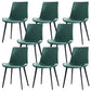 Industrial Style Side Chair Faux Leather Side Dining Chair with Metal Base Green 8 Piece Set Clearhalo 'Dining Chairs' 'Dining Tables & Seating' 'dining_chair' 'furn' 'furn_dining_chair' 'Furniture' 'Kitchen & Dining Furniture' 7028833
