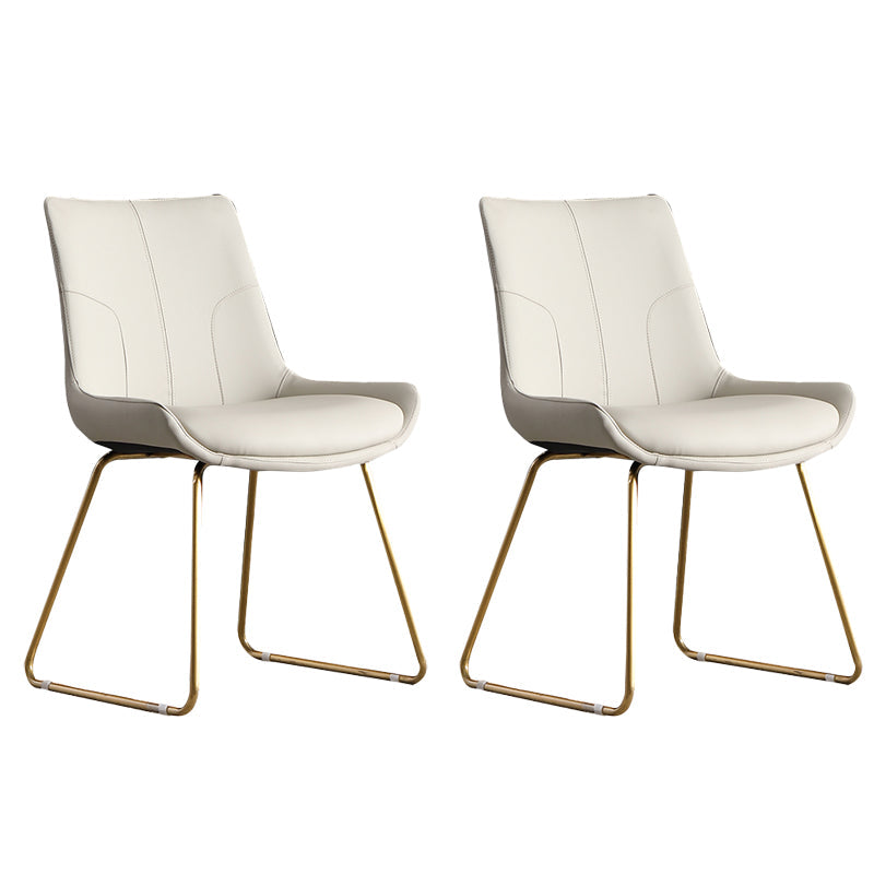 Nordic Style Metal Side Chair Gold Base Side Dining Chair for Bedroom