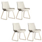 Nordic Style Metal Side Chair Gold Base Side Dining Chair for Bedroom