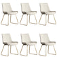 Nordic Style Metal Side Chair Gold Base Side Dining Chair for Bedroom