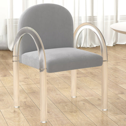 Modern Simple Arm Chair Acrylic Frame Dining Arm Chair for Living Room