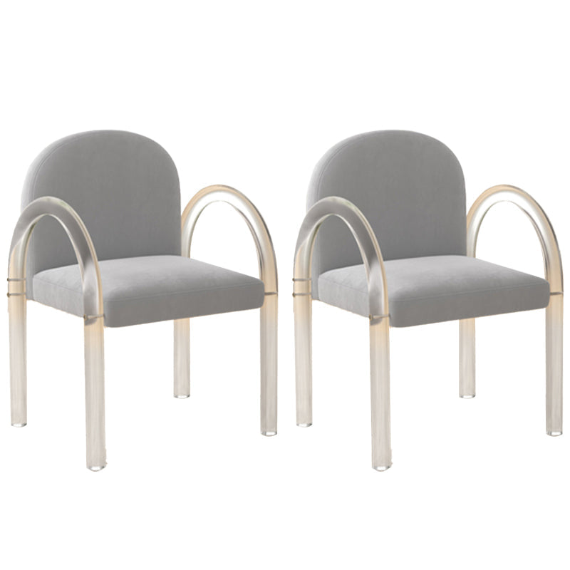 Modern Simple Arm Chair Acrylic Frame Dining Arm Chair for Living Room