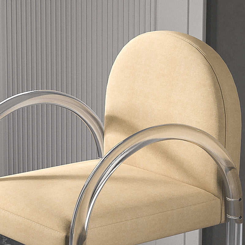 Modern Simple Arm Chair Acrylic Frame Dining Arm Chair for Living Room