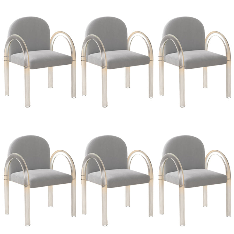 Modern Simple Arm Chair Acrylic Frame Dining Arm Chair for Living Room