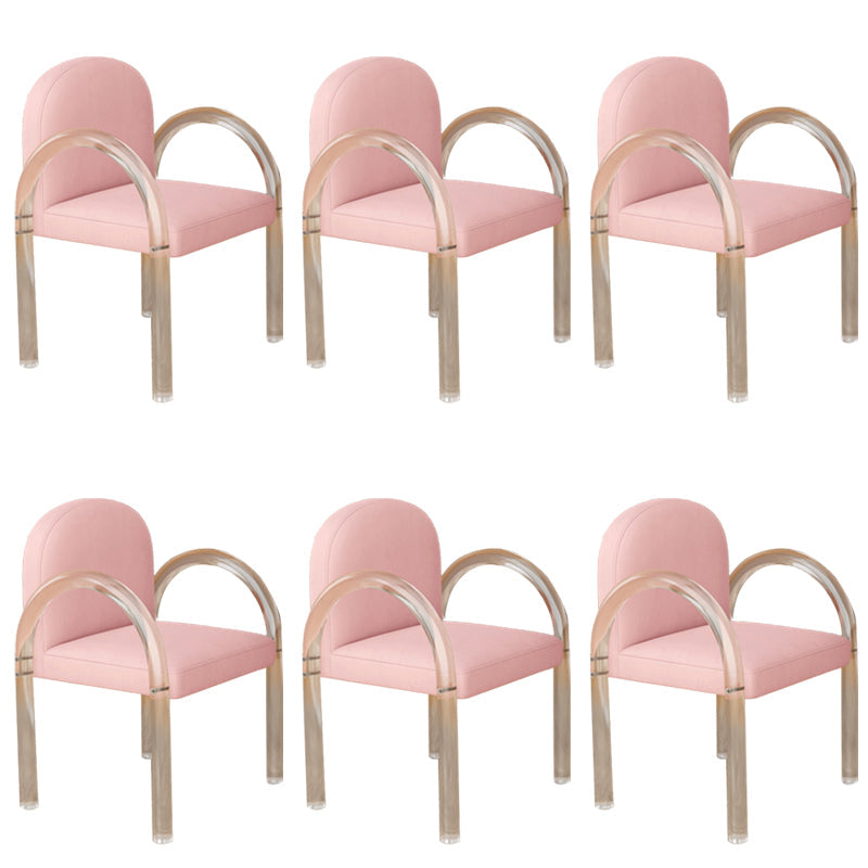 Modern Simple Arm Chair Acrylic Frame Dining Arm Chair for Living Room