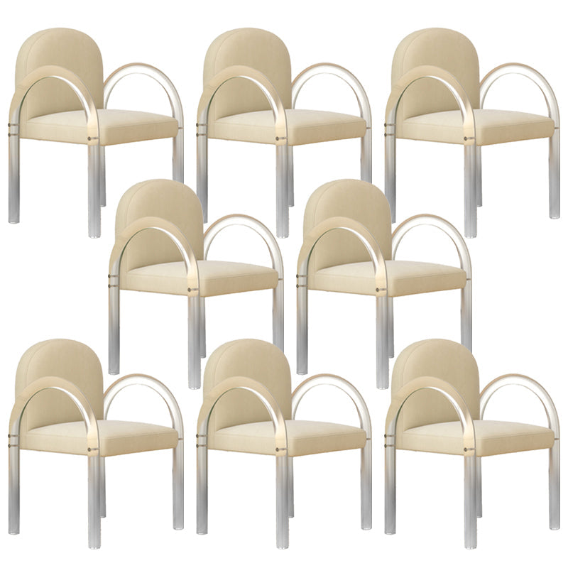 Modern Simple Arm Chair Acrylic Frame Dining Arm Chair for Living Room