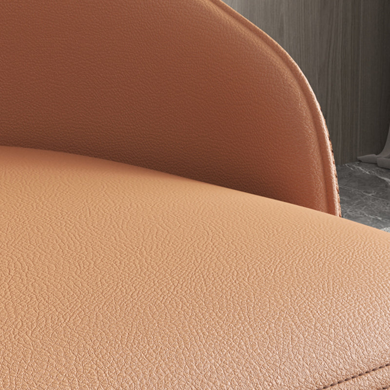 Industrial Style Side Chair Leather Side Dining Chair with Metal Base Clearhalo 'Dining Chairs' 'Dining Tables & Seating' 'dining_chair' 'furn' 'furn_dining_chair' 'Furniture' 'Kitchen & Dining Furniture' 7028923