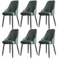 Industrial Style Side Chair Leather Side Dining Chair with Metal Base Green 6 Piece Set Clearhalo 'Dining Chairs' 'Dining Tables & Seating' 'dining_chair' 'furn' 'furn_dining_chair' 'Furniture' 'Kitchen & Dining Furniture' 7028938
