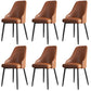 Industrial Style Side Chair Leather Side Dining Chair with Metal Base Dark Brown 6 Piece Set Clearhalo 'Dining Chairs' 'Dining Tables & Seating' 'dining_chair' 'furn' 'furn_dining_chair' 'Furniture' 'Kitchen & Dining Furniture' 7028939