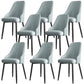 Industrial Style Side Chair Leather Side Dining Chair with Metal Base Blue 8 Piece Set Clearhalo 'Dining Chairs' 'Dining Tables & Seating' 'dining_chair' 'furn' 'furn_dining_chair' 'Furniture' 'Kitchen & Dining Furniture' 7028948