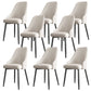 Industrial Style Side Chair Leather Side Dining Chair with Metal Base Off-White 8 Piece Set Clearhalo 'Dining Chairs' 'Dining Tables & Seating' 'dining_chair' 'furn' 'furn_dining_chair' 'Furniture' 'Kitchen & Dining Furniture' 7028949