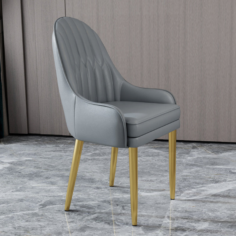 Chaise d'appoint de Style Glam, chaise de salle à manger d'intérieur en cuir pour salon