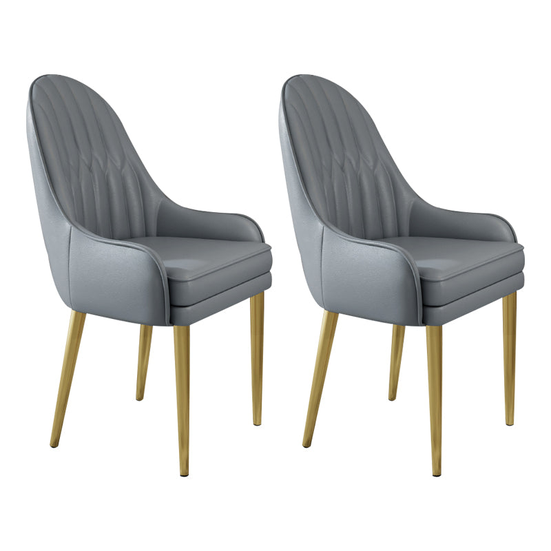 Chaise d'appoint de Style Glam, chaise de salle à manger d'intérieur en cuir pour salon