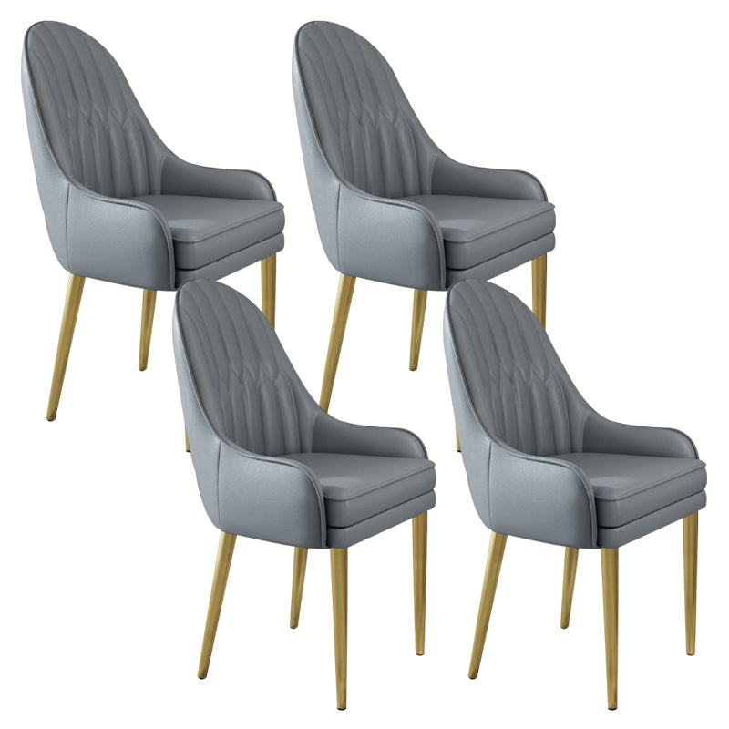 Chaise d'appoint de Style Glam, chaise de salle à manger d'intérieur en cuir pour salon