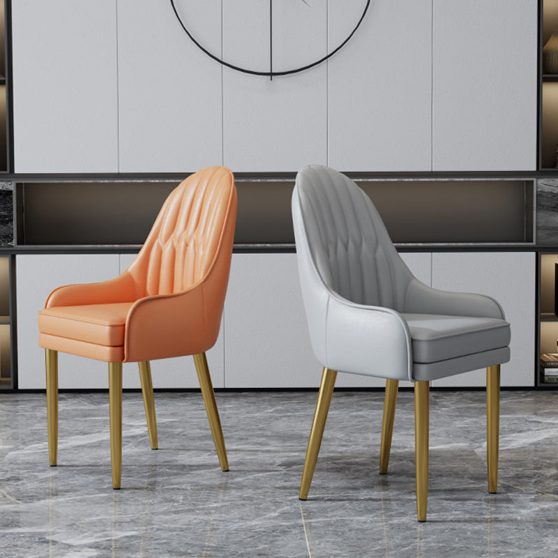 Chaise d'appoint de Style Glam, chaise de salle à manger d'intérieur en cuir pour salon