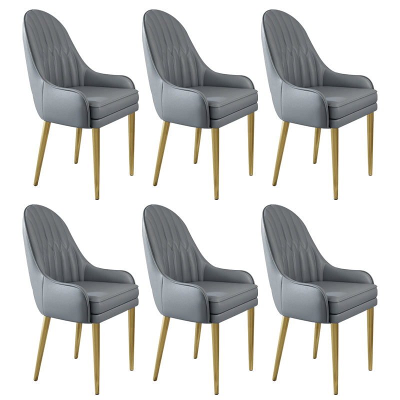 Chaise d'appoint de Style Glam, chaise de salle à manger d'intérieur en cuir pour salon