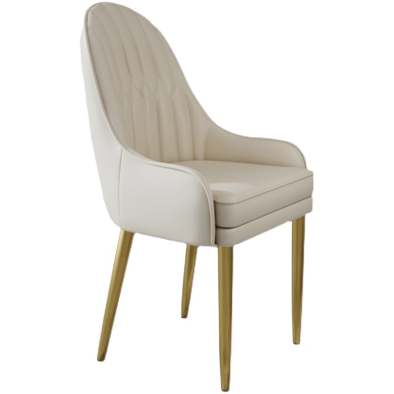 Chaise d'appoint de Style Glam, chaise de salle à manger d'intérieur en cuir pour salon