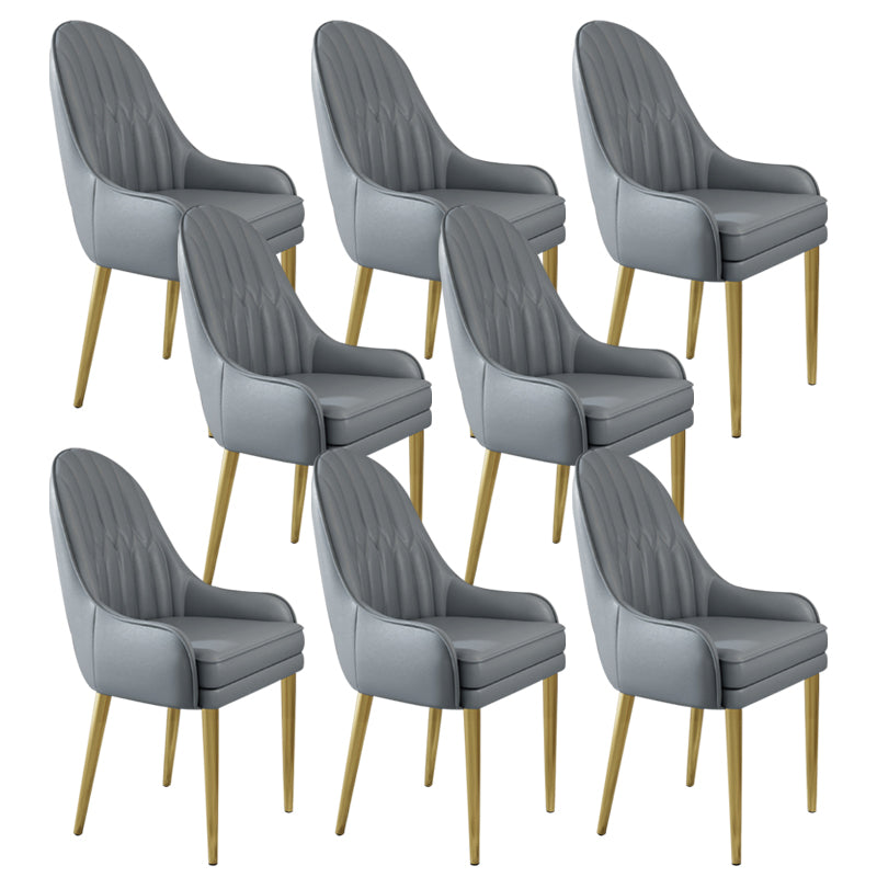 Chaise d'appoint de Style Glam, chaise de salle à manger d'intérieur en cuir pour salon