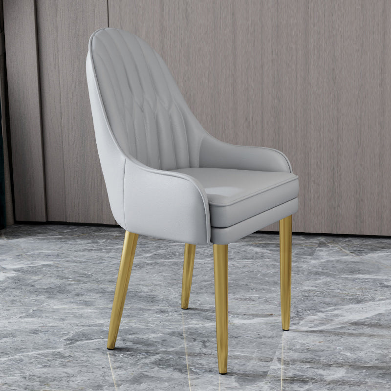 Chaise d'appoint de Style Glam, chaise de salle à manger d'intérieur en cuir pour salon