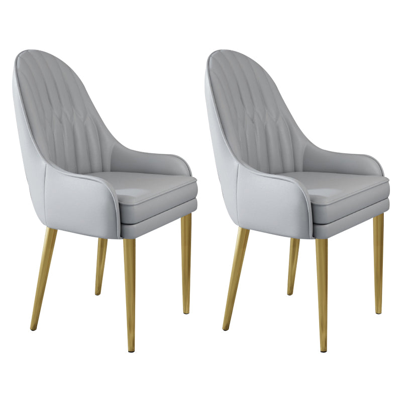 Chaise d'appoint de Style Glam, chaise de salle à manger d'intérieur en cuir pour salon