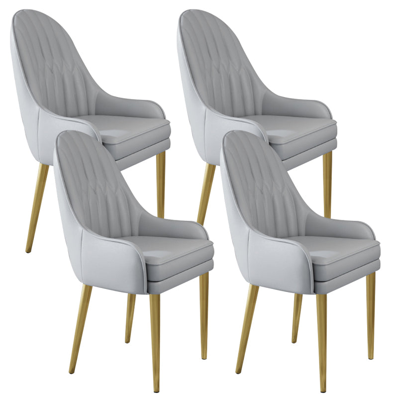 Chaise d'appoint de Style Glam, chaise de salle à manger d'intérieur en cuir pour salon