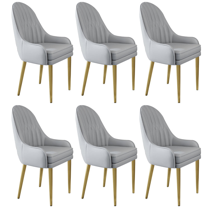 Chaise d'appoint de Style Glam, chaise de salle à manger d'intérieur en cuir pour salon