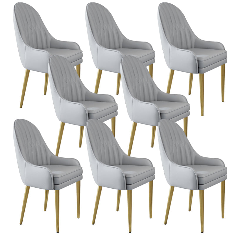 Chaise d'appoint de Style Glam, chaise de salle à manger d'intérieur en cuir pour salon