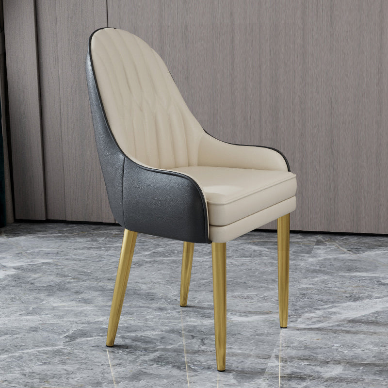 Chaise d'appoint de Style Glam, chaise de salle à manger d'intérieur en cuir pour salon