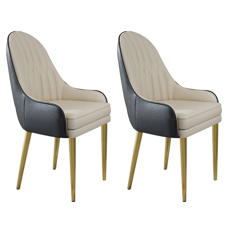 Chaise d'appoint de Style Glam, chaise de salle à manger d'intérieur en cuir pour salon