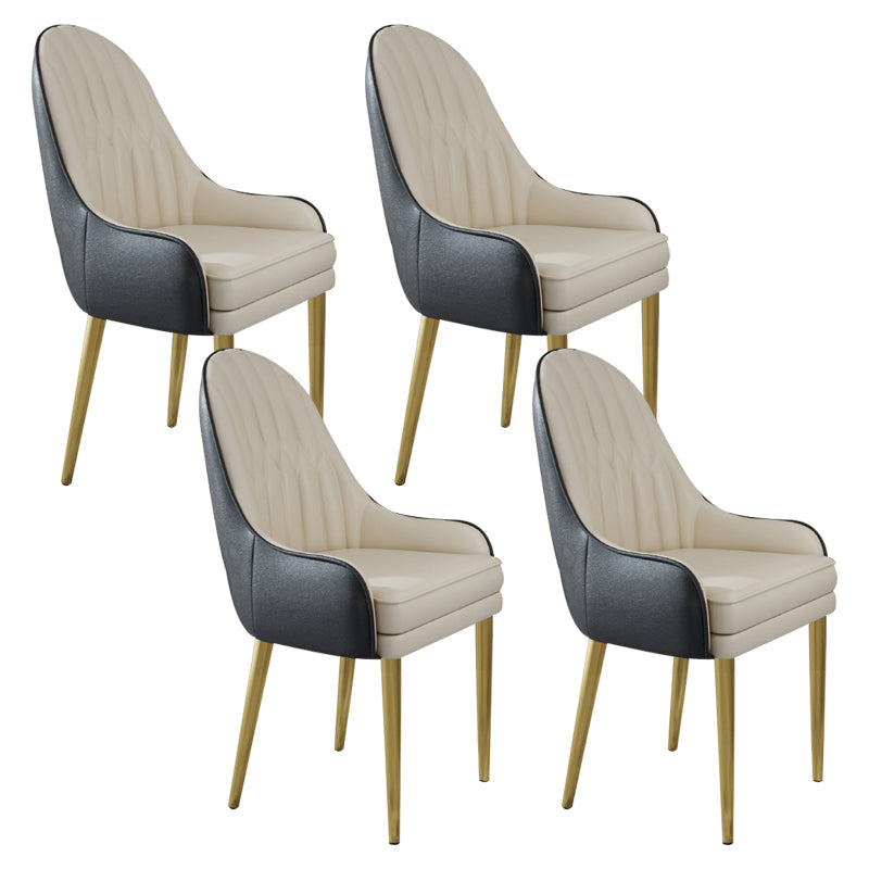 Chaise d'appoint de Style Glam, chaise de salle à manger d'intérieur en cuir pour salon