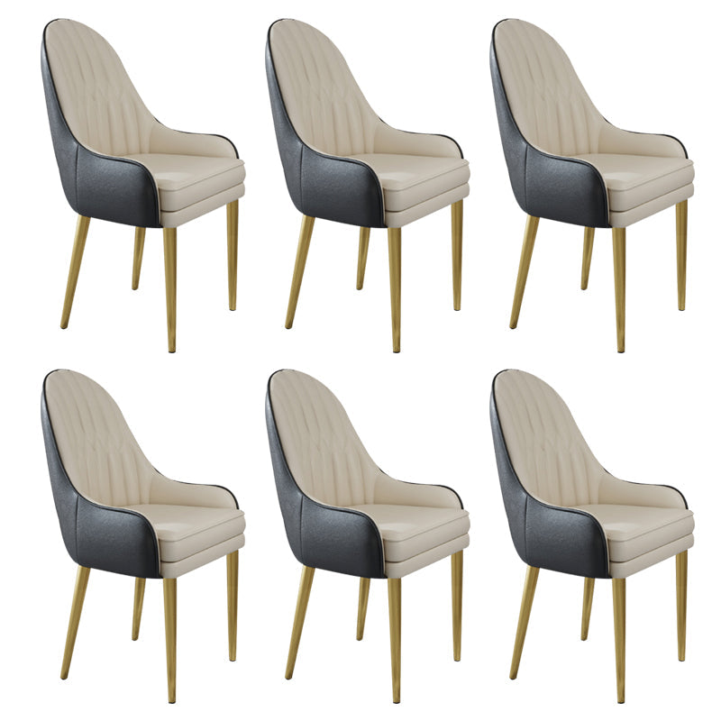 Chaise d'appoint de Style Glam, chaise de salle à manger d'intérieur en cuir pour salon
