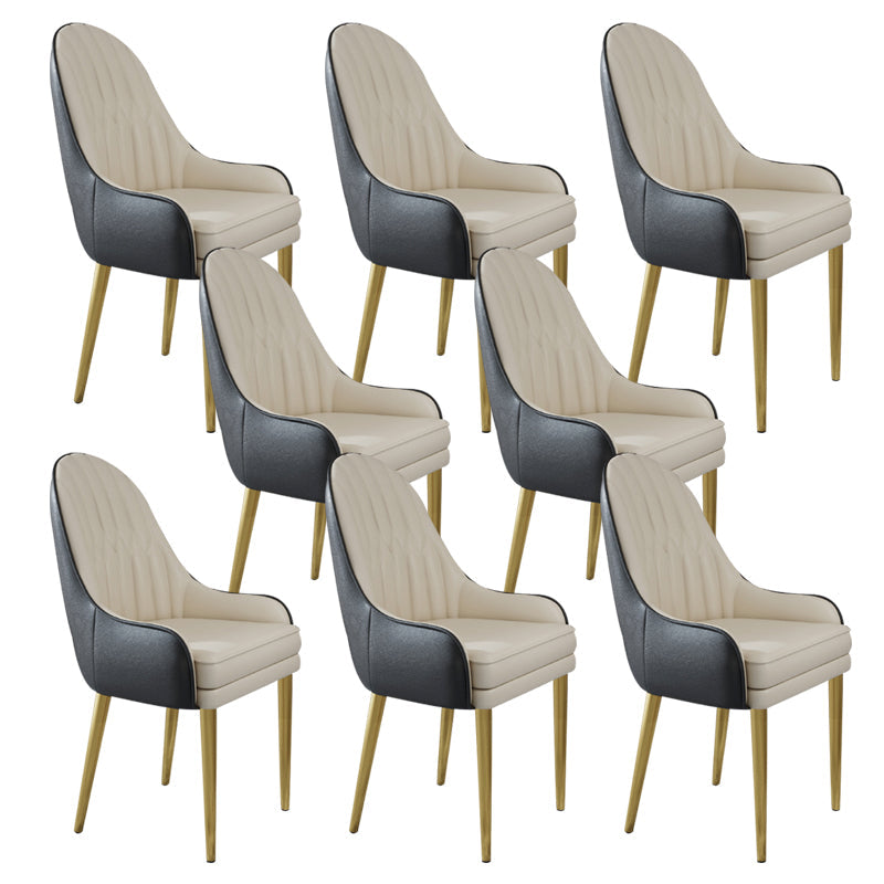 Chaise d'appoint de Style Glam, chaise de salle à manger d'intérieur en cuir pour salon