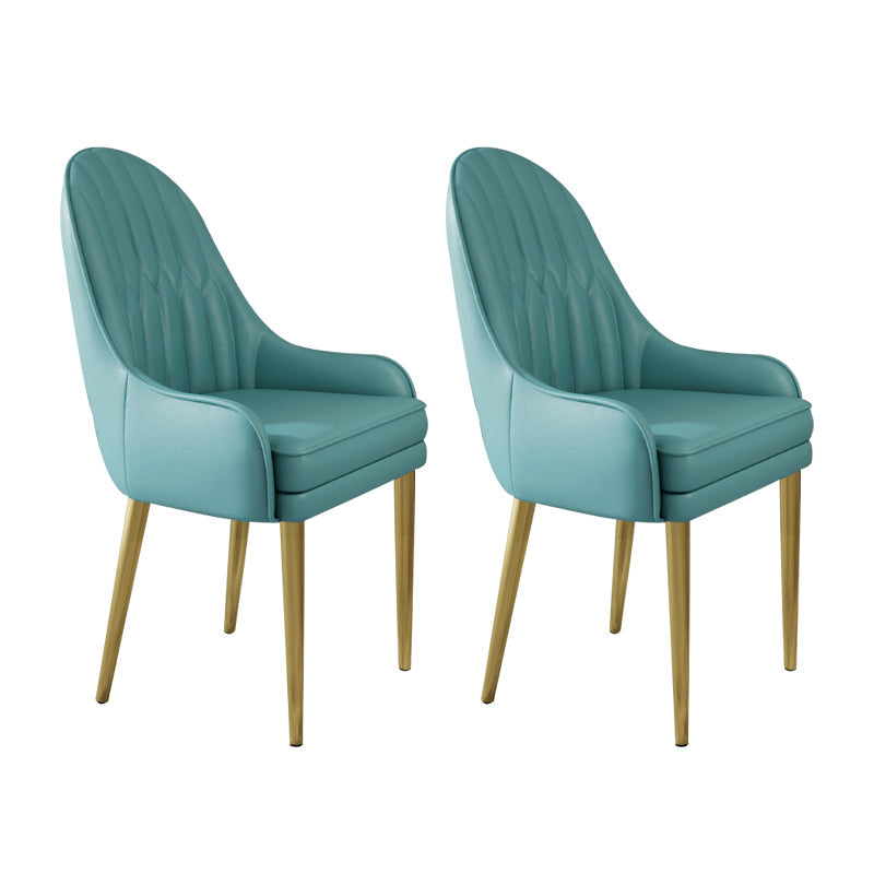Chaise d'appoint de Style Glam, chaise de salle à manger d'intérieur en cuir pour salon