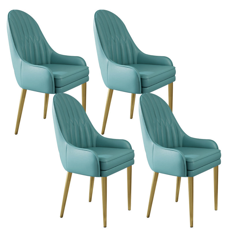 Chaise d'appoint de Style Glam, chaise de salle à manger d'intérieur en cuir pour salon